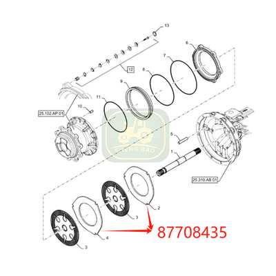 فرکانس ترمز پیشروی 8mm 87708435 صفحه ترمز برای بارگیری بککو