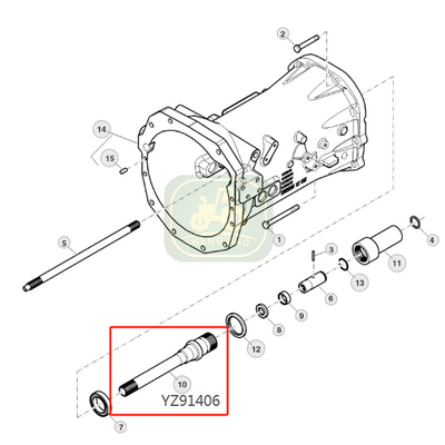 قطعات ورودی واکنش جلو کلاچ خشک YZ91406 شفت برای جان دیر