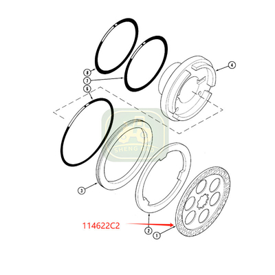 سیستم دیفرانسیل 15T 114622C2 دیسک ترمز برای تراکتور