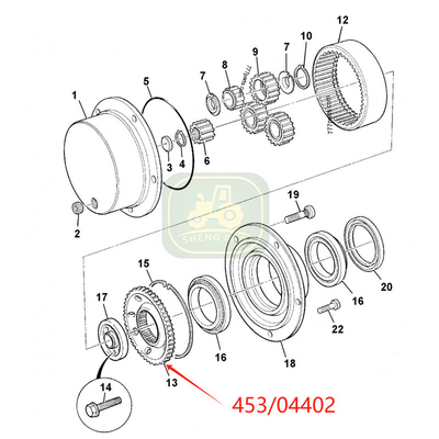 قطعات راننده محور جلو 453/04402 چرخ دار برای بارگذاری JCB