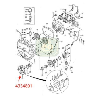 قطعات اصلی پمپ هیدرولیک 4334891 4654760 اتصال برای حفاری JD