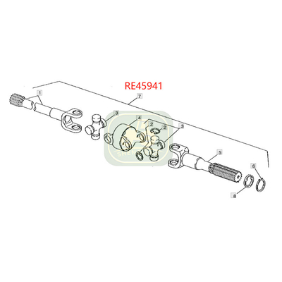 سیستم دفرنسال درایو شفت RE188421 RE45941 شفت Assy برای تراکتورهای جان دیر