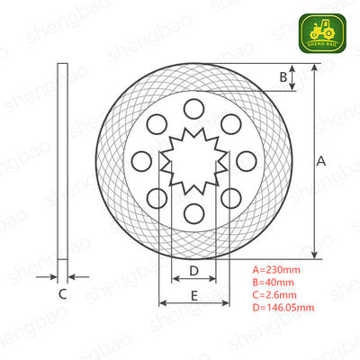 قطعات فرمان و ترمز E6NN2N315AA دیسک ترمز برای تراکتور