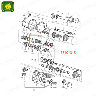 قطعات سیستم انتقال 73401315 آستین رول برای تراکتور