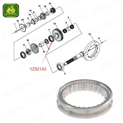 قطعات چرخ دنده حلقوی و شافت پینیون YZ92143 یقه تعویض دنده مرحله سوم برای تراکتور