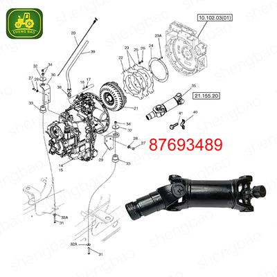 قطعات سیستم درایو 87693489 شفت برای لودر بیل‌عقب