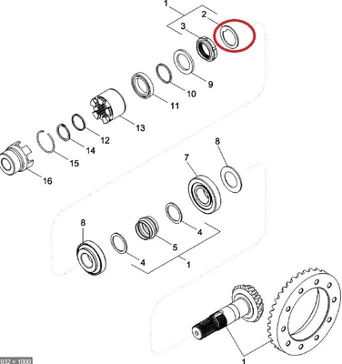 Shengbao K261065  Backhoe Loader Parts IH 580 480F WASHER